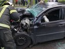 В Калуге иномарка столкнулась с пассажирским автобусом: погиб человек