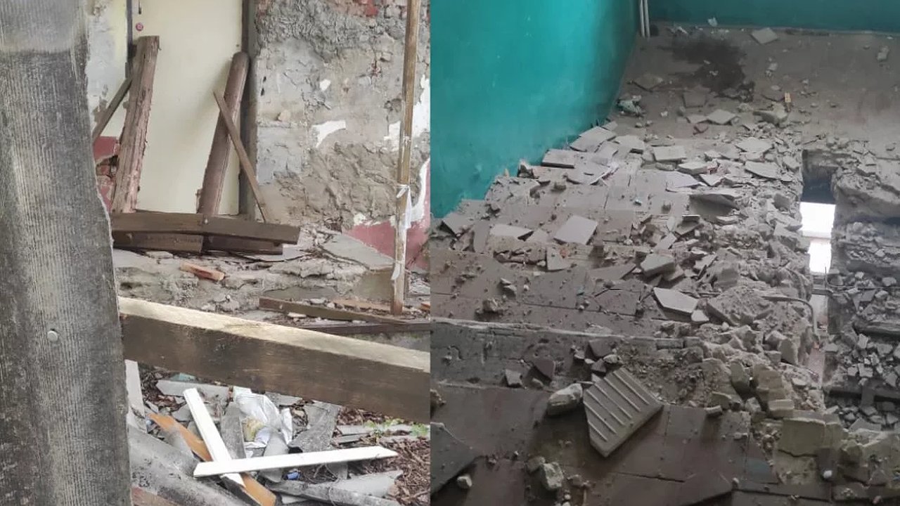 Главная картинка новости:  В Калуге начали рушить дом вместе с жильцами