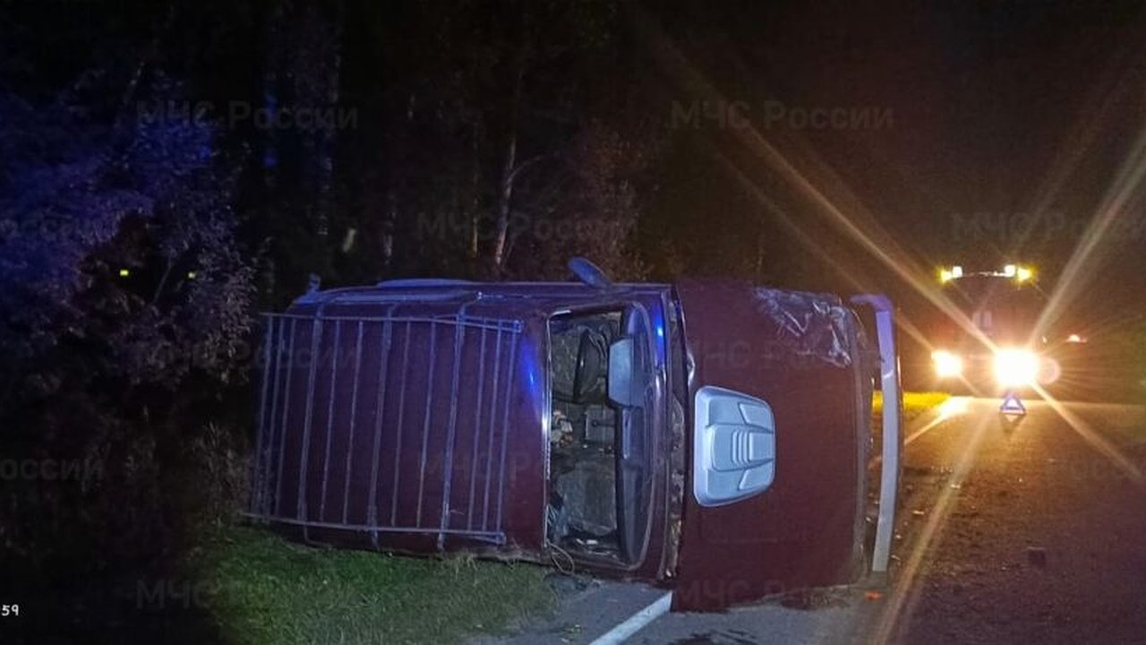 Главная картинка новости: В одной из деревень Калужской области опрокинулась Niva: есть пострадавший