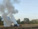В Калужской области в поле по неизвестным причинам сгорел трактор 