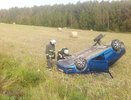 В Перемышльском районе Калужской области номарка попала в аварию и перевернулась в поле