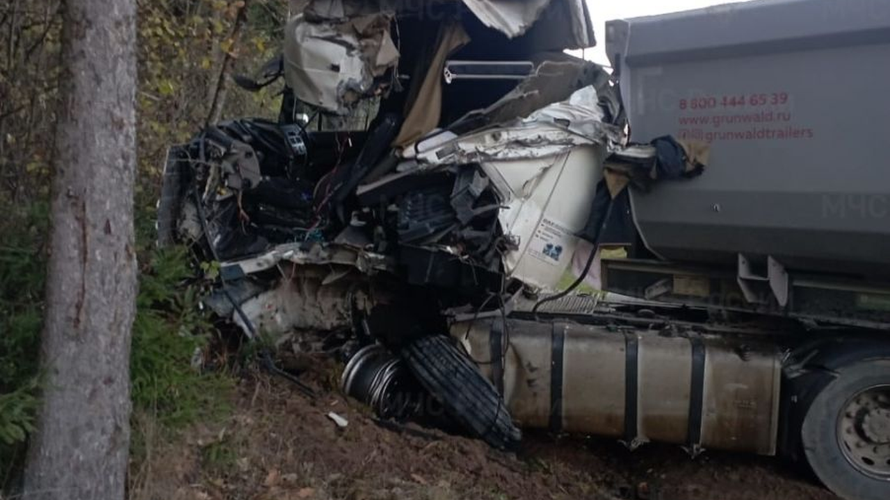 Главная картинка новости: В Малоярославецком районе при столкновении двух большегрузов пострадал человек