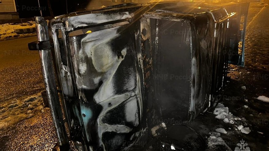 Главная картинка новости: В Калуге за ночь сгорели дотла два авто 