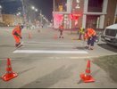В Калуге начали наносить свежую дорожную разметку