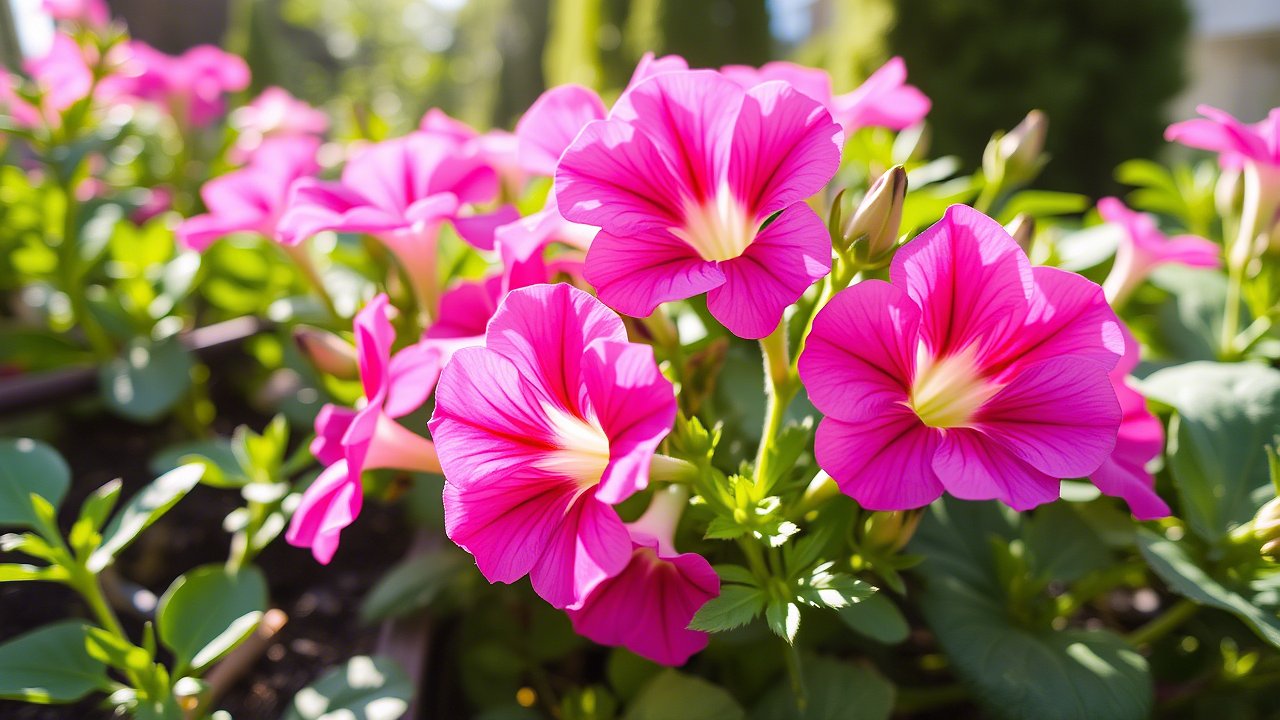 Главная картинка новости: При посадке петунии в грунт — непременно: 1 горсть в лунку — и цветение до конца октября гарантировано