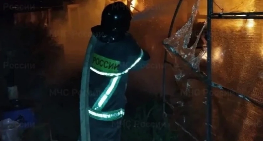 В Калужской области сгорела баня  