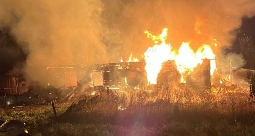 В Калужской области в ночном пожаре погиб пенсионер 