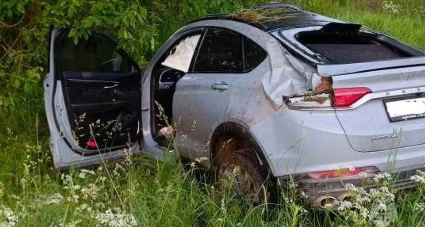 В Калужской области автомобиль съехал в кювет: водитель пострадал