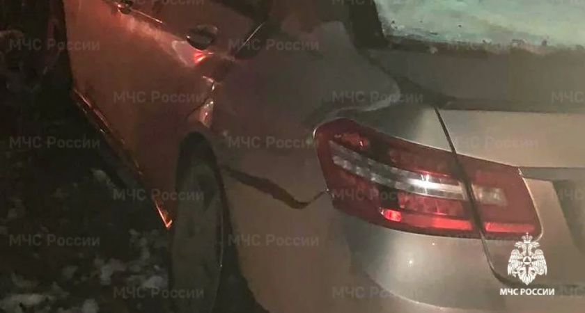 В Калужской области автомобиль съехал в кювет после наезда на дикое животное