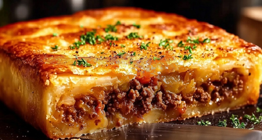 Быстрый мясной пирог: готовим сытное и вкусное блюдо из простых продуктов