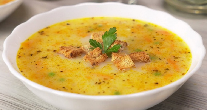 Приготовим быстрый сырный суп за 20 минут