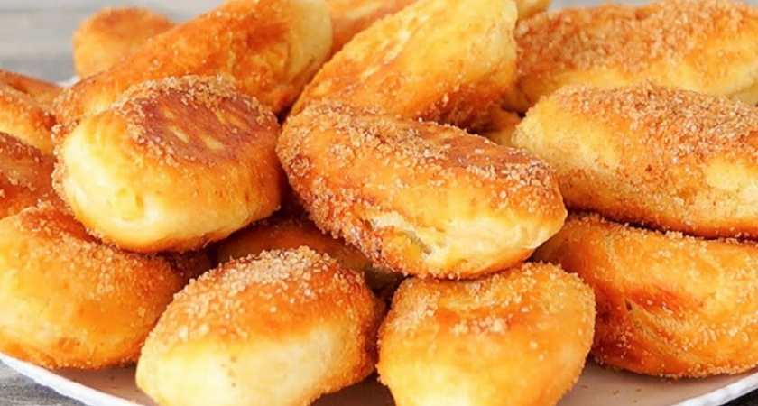 Готовим пирожки без ожидания на сметане с яблоками